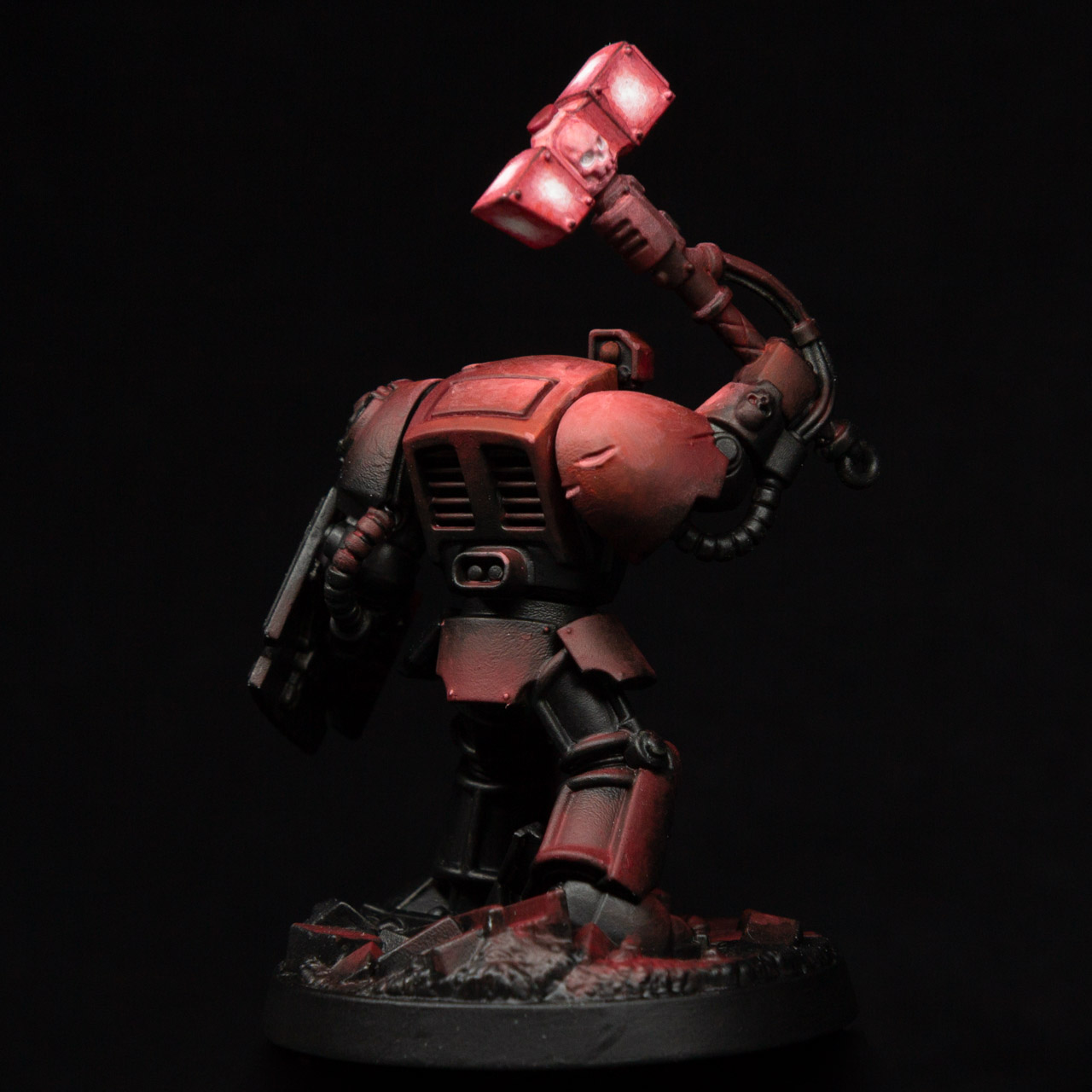 Terminator with glowing hammer
