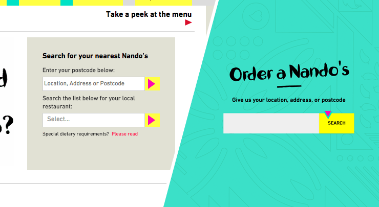 Simplifying the restaurant search by removing a field